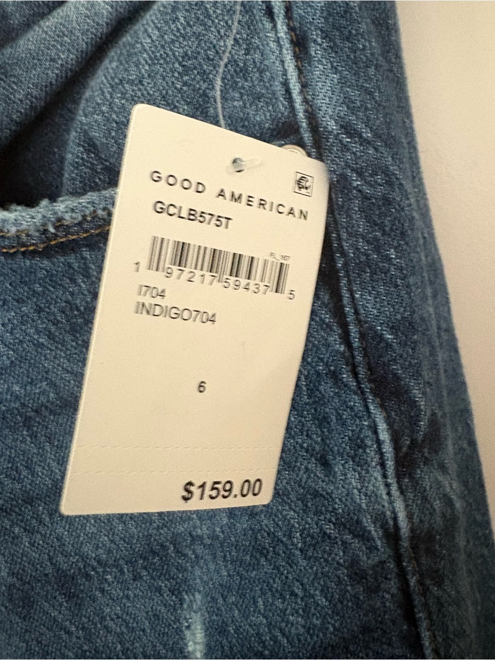 Good American Dark Wash High-Rise Slim Bootcut NWT size 28/6 - Picture 6 of 8